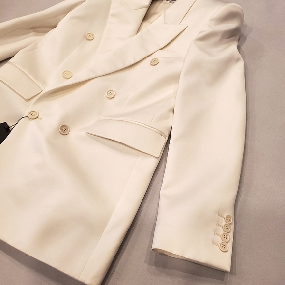 *HOLIDAY FINAL PRICE DROP* NWT$4,590 Saint Laurent Silk Satin Blazer Jacket Sz 8 - Picture 11 of 16